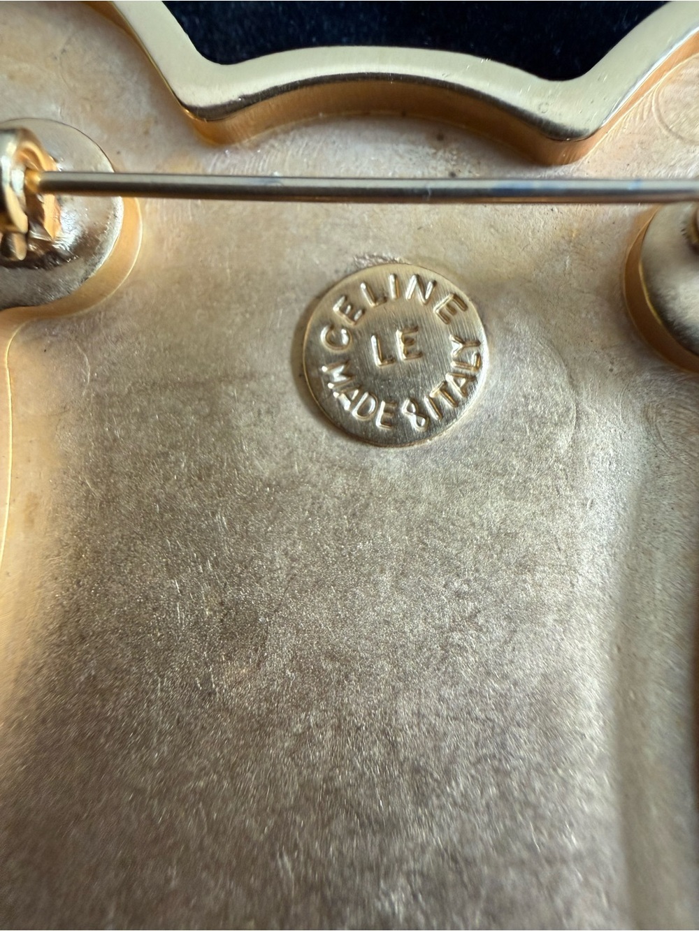 Celine Gold Triomphe Brooch - Picture 7 of 11